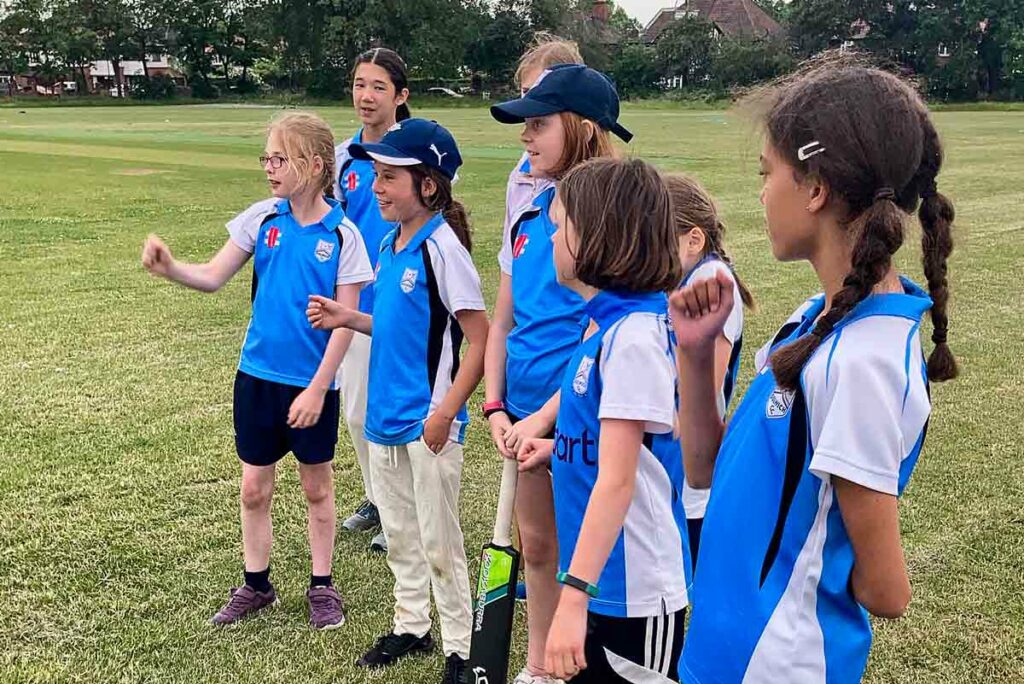 girls cricket training